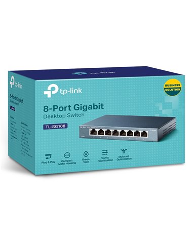 Switch de rețea TP-LINK TL-SG108, 8x 10/100/1000 Mbps