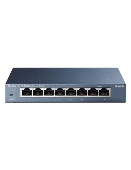 Сетевой коммутатор TP-LINK TL-SG108, 8x 10/100/1000 Мбит/с