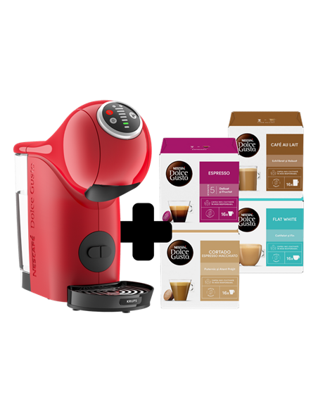 Капсульная Кофеварка Krups Genio S Plus KP340510, 1500Вт, Красный
