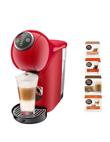 Cafetiera cu capsule Krups Genio S Plus KP340510, 1500W, Roșu