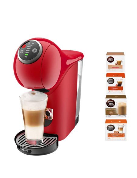 Капсульная Кофеварка Krups Genio S Plus KP340510, 1500Вт, Красный
