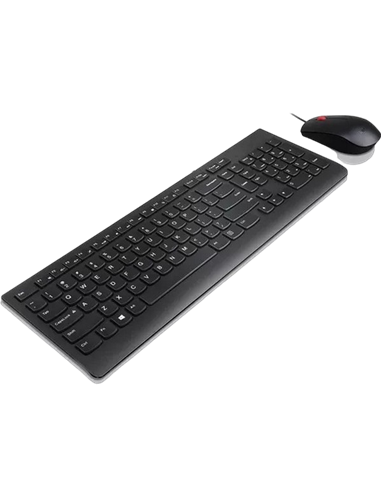 Клавиатура и мышь Lenovo 4X30L79912, Проводное, Чёрный