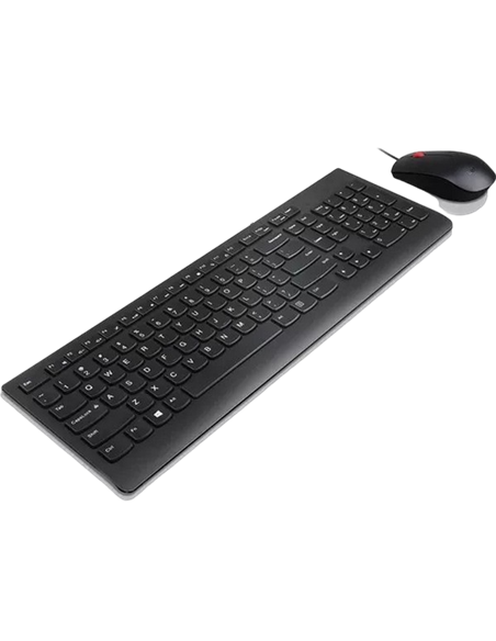 Клавиатура и мышь Lenovo 4X30L79912, Проводное, Чёрный