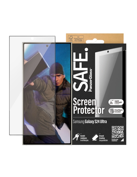 Sticlă de protecție PanzerGlass SAFE. Samsung Galaxy S24 Ultra, Transparent