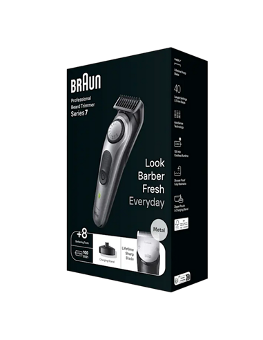 Trimmer pentru bărbați Braun BT7420, Negru | Argintiu