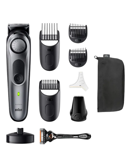 Trimmer pentru bărbați Braun BT7420, Negru | Argintiu
