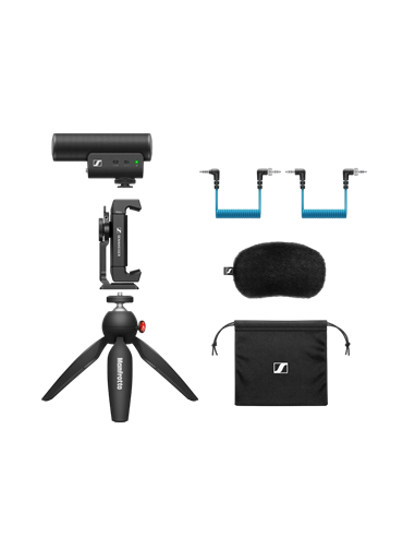Портативный записывающий микрофон Sennheiser MKE 400, Проводной аналоговый, Чёрный