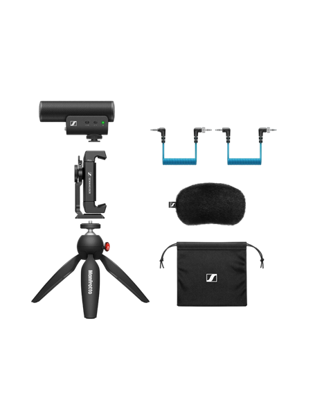 Портативный записывающий микрофон Sennheiser MKE 400, Проводной аналоговый, Чёрный