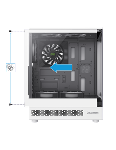 Carcasă PC Gamemax Vista COC AW, Midi-Tower, Fără PSU, Alb 2