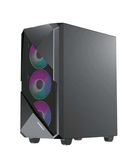 Carcasă PC Gamemax Revolt, Midi-Tower, Fără PSU, Negru