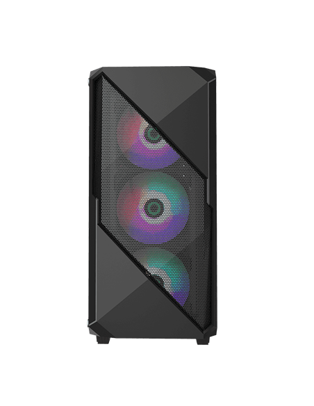 Компьютерный корпус Gamemax Revolt, Midi-Tower, Без блока питания, Чёрный