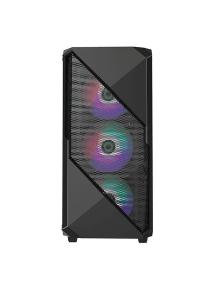 Компьютерный корпус Gamemax Revolt, Midi-Tower, Без блока питания, Чёрный