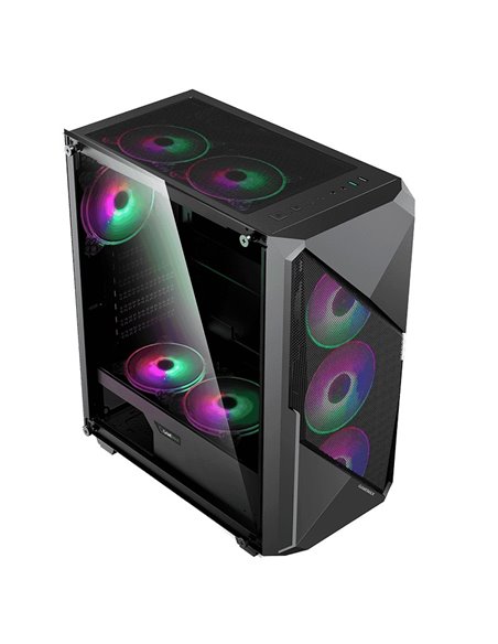Компьютерный корпус Gamemax Revolt, Midi-Tower, Без блока питания, Чёрный