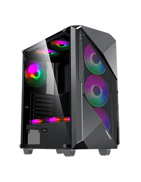 Компьютерный корпус Gamemax Revolt, Midi-Tower, Без блока питания, Чёрный