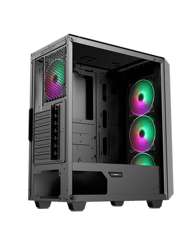 Carcasă PC Gamemax Revolt, Midi-Tower, Fără PSU, Negru