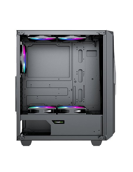 Компьютерный корпус Gamemax Revolt, Midi-Tower, Без блока питания, Чёрный