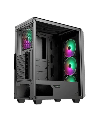 Carcasă PC Gamemax Revolt, Midi-Tower, Fără PSU, Negru