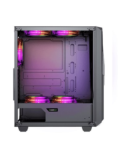 Carcasă PC Gamemax Revolt, Midi-Tower, Fără PSU, Negru