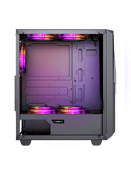 Компьютерный корпус Gamemax Revolt, Midi-Tower, Без блока питания, Чёрный