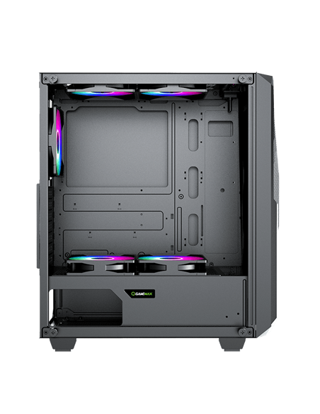 Carcasă PC Gamemax Revolt, Midi-Tower, Fără PSU, Negru