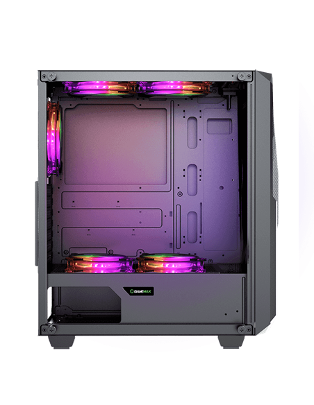 Carcasă PC Gamemax Revolt, Midi-Tower, Fără PSU, Negru