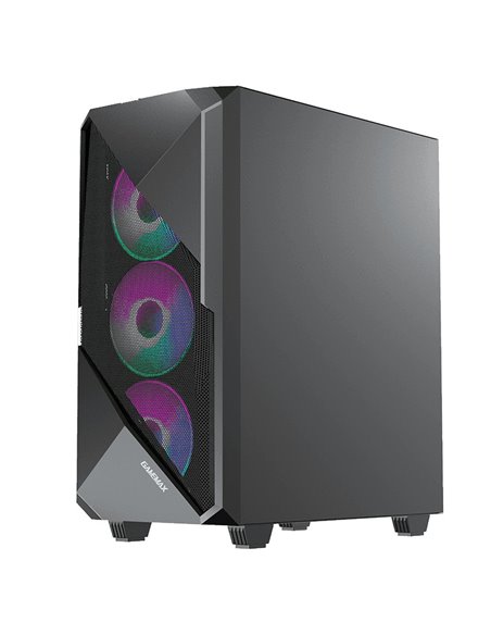 Компьютерный корпус Gamemax Revolt, Midi-Tower, Без блока питания, Чёрный