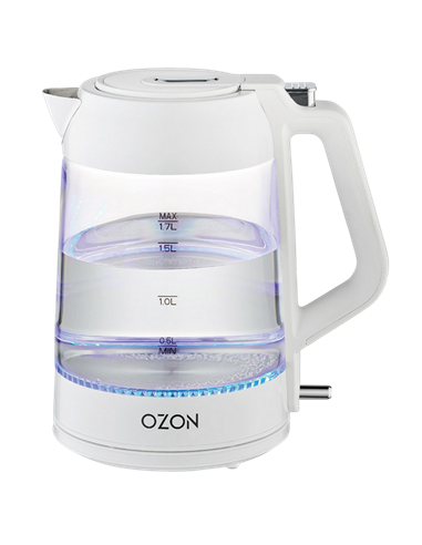 Электрочайник OZON EKC-1705A-GS, Белый