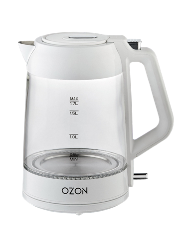 Fierbător electric OZON EKC-1705A-GS, Alb