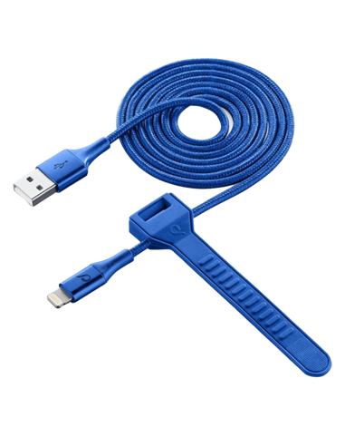 Кабель для зарядки и синхронизации Cellularline Satellite MFI, USB Type-A/Lightning, 1м, Синий