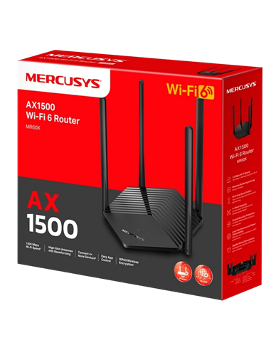 Router fără fir MERCUSYS MR60X, Negru