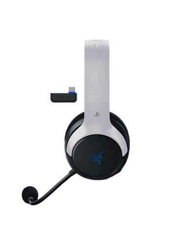 Căști gaming Razer Kaira HyperSpeed pentru PS5, Fără fir, Alb | Negru