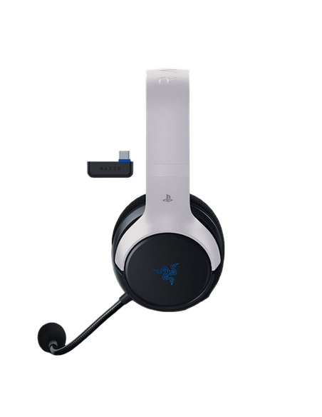 Căști gaming Razer Kaira HyperSpeed pentru PS5, Fără fir, Alb | Negru
