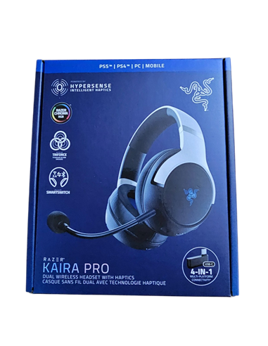 Căști gaming Razer Kaira HyperSpeed pentru PS5, Fără fir, Alb | Negru