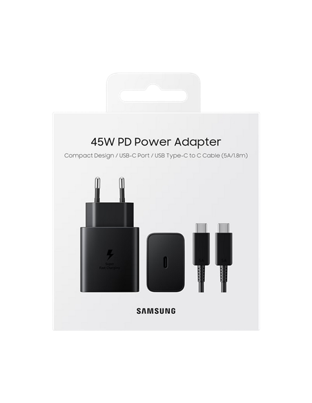 Încărcător Samsung Fast Travel Charger EP-T4511, 45W, Negru