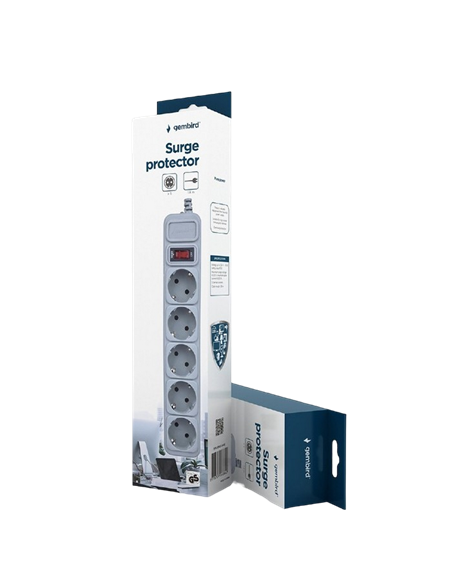 Сетевой фильтр Gembird GMB SPG3-B-6C, 5 Розеток, 1,8 м, Белый