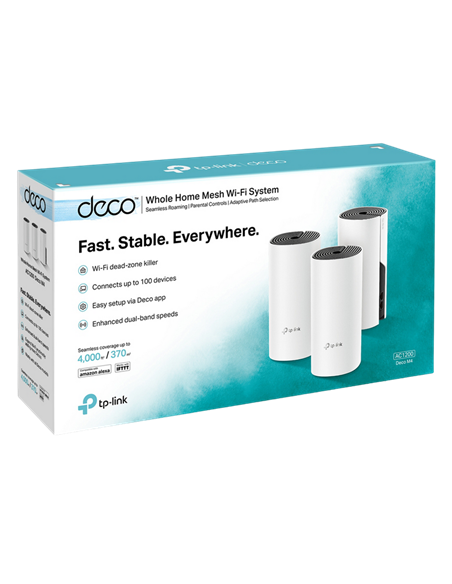 Домашняя Mesh Wi-Fi система TP-LINK Deco M4 (3-pack), Белый