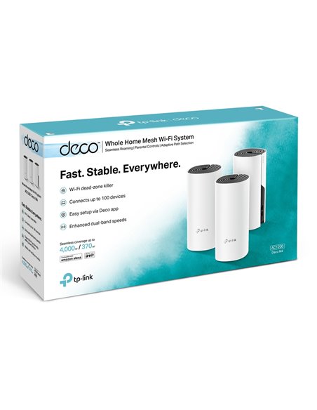 Домашняя Mesh Wi-Fi система TP-LINK Deco M4 (3-pack), Белый