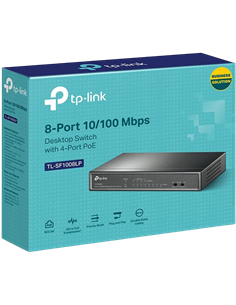 PoE коммутатор TP-LINK TL-SF1008LP, 4x IEEE 802.3af 2