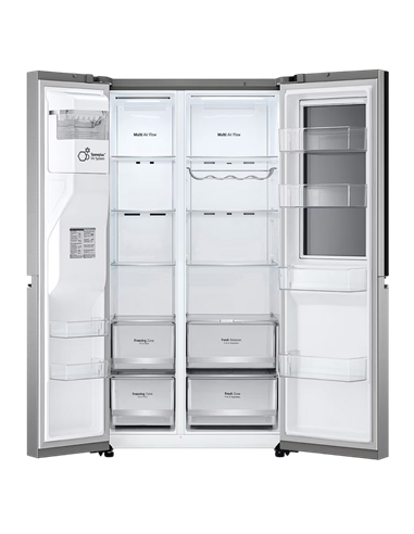 Frigider LG GSXV80PZLE, InstaView Door-in-Door™, Argintiu