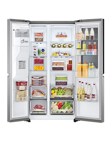 Frigider LG GSXV80PZLE, InstaView Door-in-Door™, Argintiu