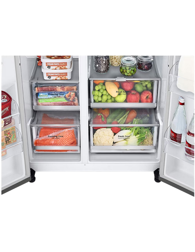 Frigider LG GSXV80PZLE, InstaView Door-in-Door™, Argintiu