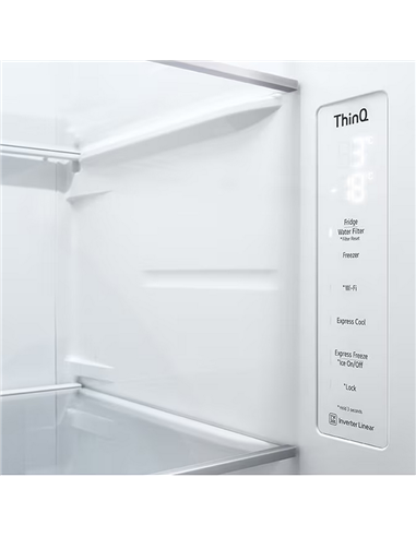 Frigider LG GSXV80PZLE, InstaView Door-in-Door™, Argintiu