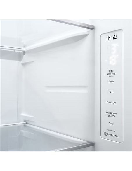 Frigider LG GSXV80PZLE, InstaView Door-in-Door™, Argintiu