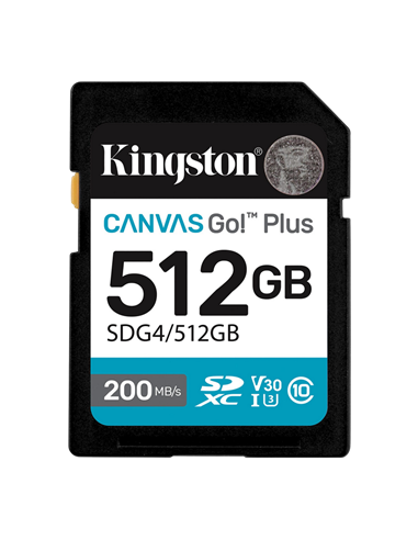 Карта памяти Kingston Canvas Go! Plus, 512Гб (SDG4/512GB)