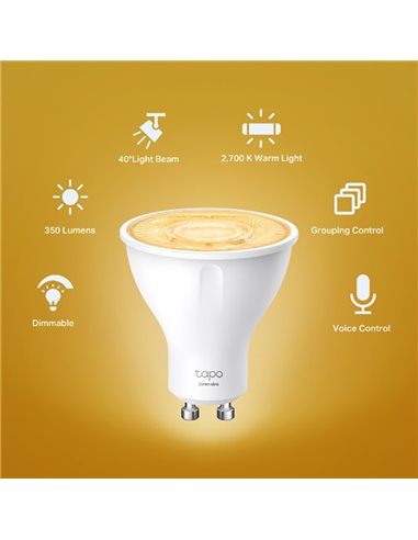 Bec cu LED TP-LINK Tapo L610, GU10, Alb