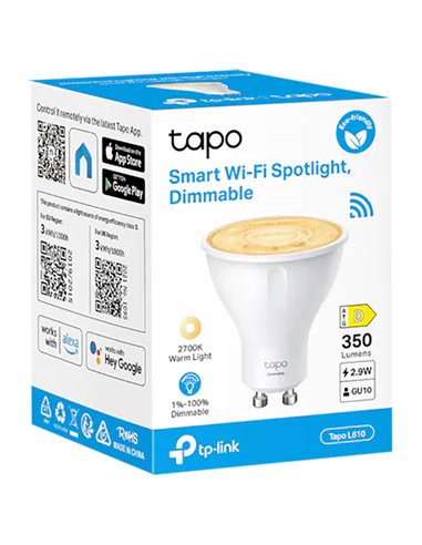 Bec cu LED TP-LINK Tapo L610, GU10, Alb
