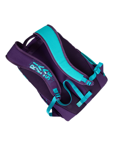 Rucsac zilnic RivaCase Heide, 15.6", Poliester, Violet/Acvamarin