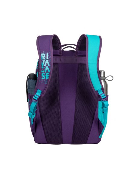 Rucsac zilnic RivaCase Heide, 15.6", Poliester, Violet/Acvamarin