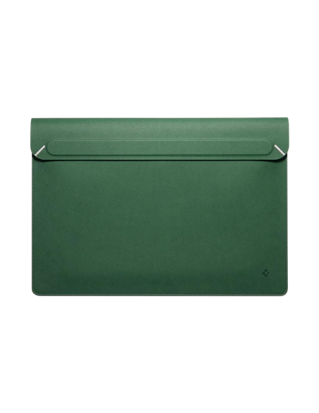 Husă pentru laptop Spigen Valentinus 15-16", Piele artificială, Jeju Green