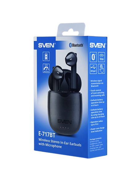 Наушники SVEN E-717BT, Чёрный
